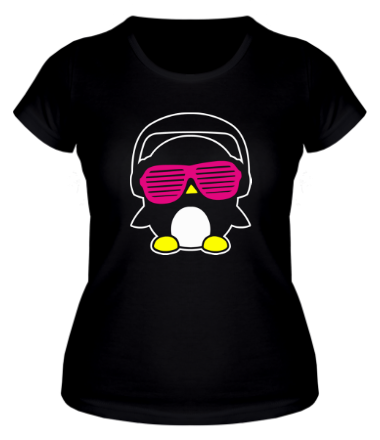 Женская футболка Пингвинчик в очках