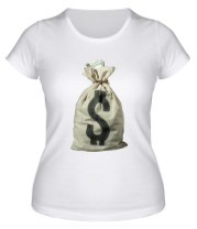 Женская футболка Мешок с деньгами фото