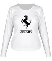 Женская футболка длинный рукав Ferrari (феррари) фото
