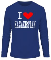Мужская футболка длинный рукав I love Kazakhstan фото