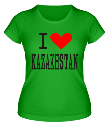 Женская футболка I love Kazakhstan