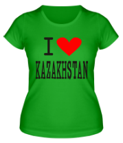Женская футболка I love Kazakhstan фото