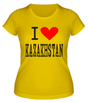 Женская футболка I love Kazakhstan фото