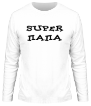 Мужская футболка длинный рукав Super папа фото