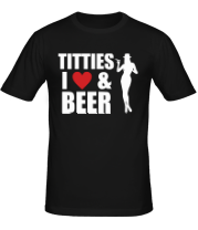 Мужская футболка Я люблю сиськи и пиво фото