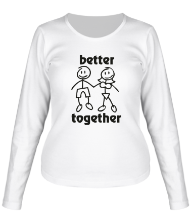 Женская футболка длинный рукав Better together