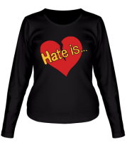 Женская футболка длинный рукав Hate is... фото