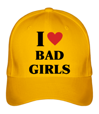 Бейсболка I love bad girls