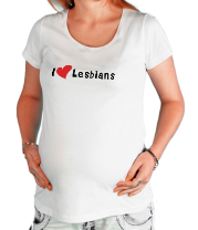 Футболка для беременных I love lesbians