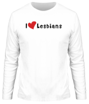 Мужская футболка длинный рукав I love lesbians фото