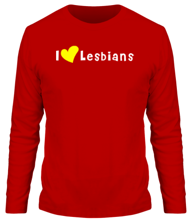 Мужская футболка длинный рукав I love lesbians