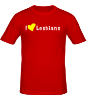 Мужская футболка I love lesbians фото