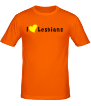 Мужская футболка I love lesbians фото
