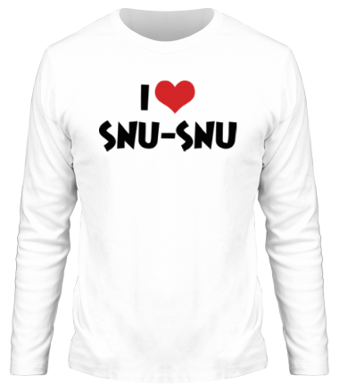 Мужская футболка длинный рукав I love snu-snu