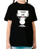 Детская футболка Kiss me фото