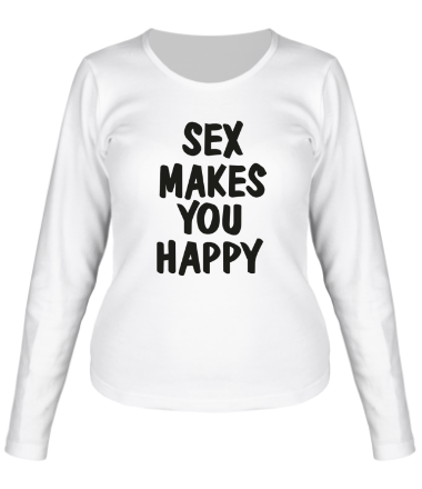 Женская футболка длинный рукав Sex makes you happy