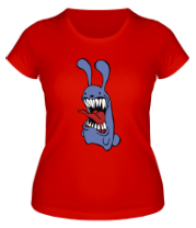 Женская футболка Злой заяц фото