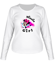 Женская футболка длинный рукав Minnie Girl фото