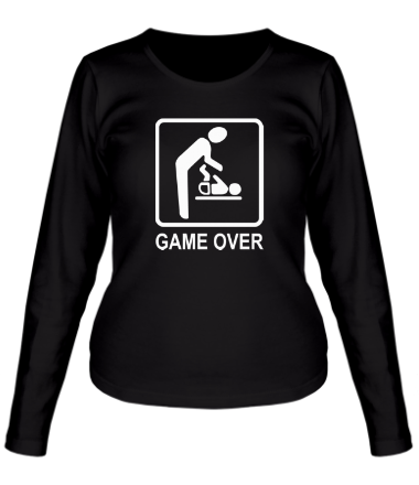 Женская футболка длинный рукав Game Over