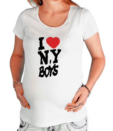 Футболка для беременных I love New York Boys