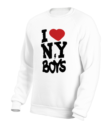 Толстовка без капюшона I love New York Boys