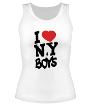 Женская майка борцовка I love New York Boys фото