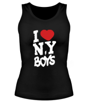 Женская майка борцовка I love New York Boys фото