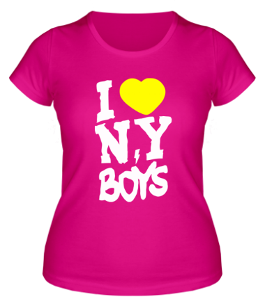 Женская футболка I love New York Boys