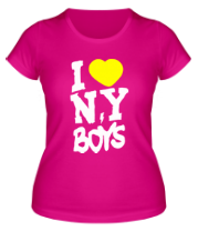 Женская футболка I love New York Boys фото