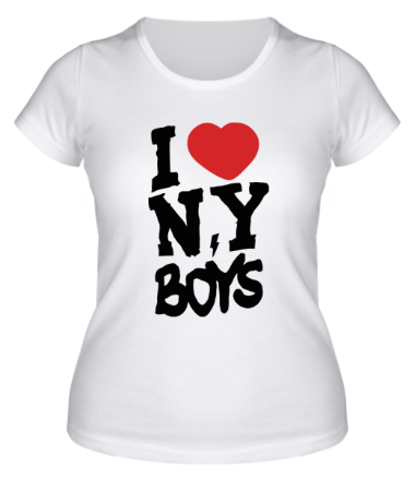 Женская футболка I love New York Boys