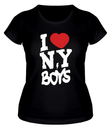 Женская футболка I love New York Boys