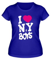 Женская футболка I love New York Boys фото