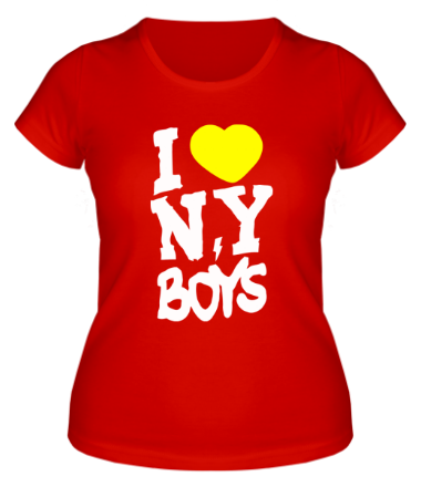 Женская футболка I love New York Boys