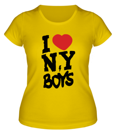 Женская футболка I love New York Boys