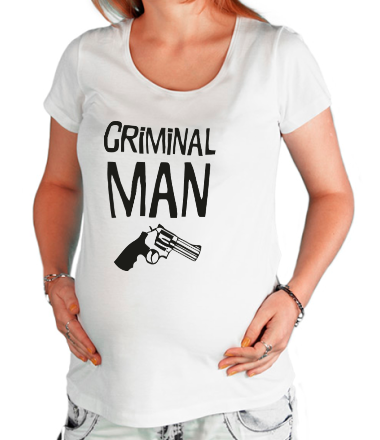 Футболка для беременных Criminal man