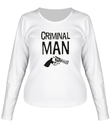 Женская футболка длинный рукав Criminal man
