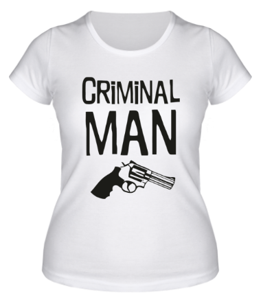 Женская футболка Criminal man