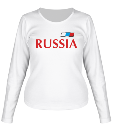 Женская футболка длинный рукав Сборная России по футболу