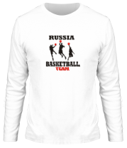 Мужская футболка длинный рукав Русский баскетбол фото