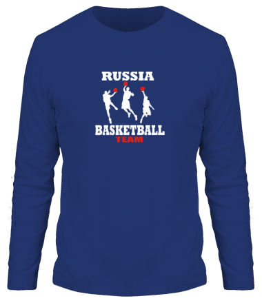 Мужская футболка длинный рукав Русский баскетбол