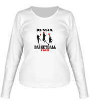 Женская футболка длинный рукав Русский баскетбол фото