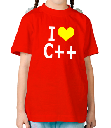 Детская футболка I love C++