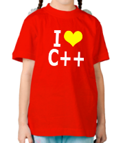 Детская футболка I love C++ фото