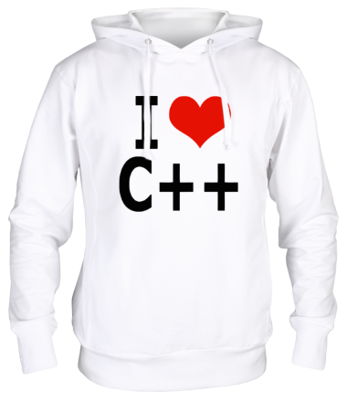 Толстовка худи I love C++