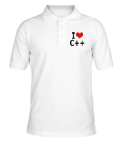 Мужская футболка поло I love C++