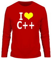 Мужская футболка длинный рукав I love C++ фото