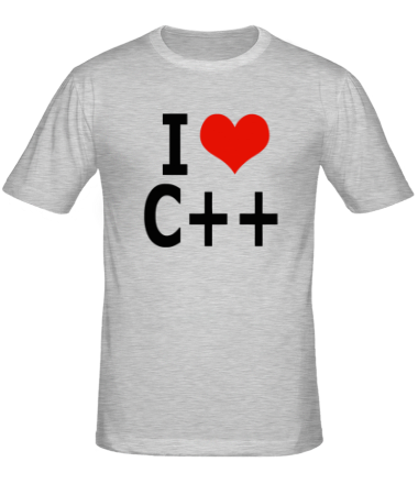 Мужская футболка I love C++