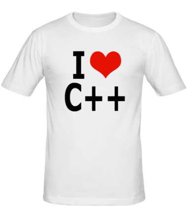 Мужская футболка I love C++