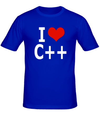 Мужская футболка I love C++