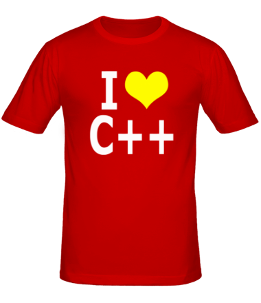 Мужская футболка I love C++
